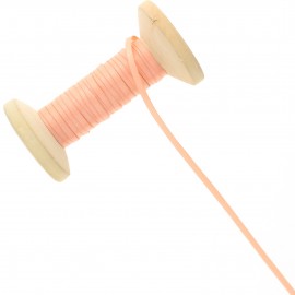 3 mm Double Sided Satin Ribbon Roll - Peach Pink