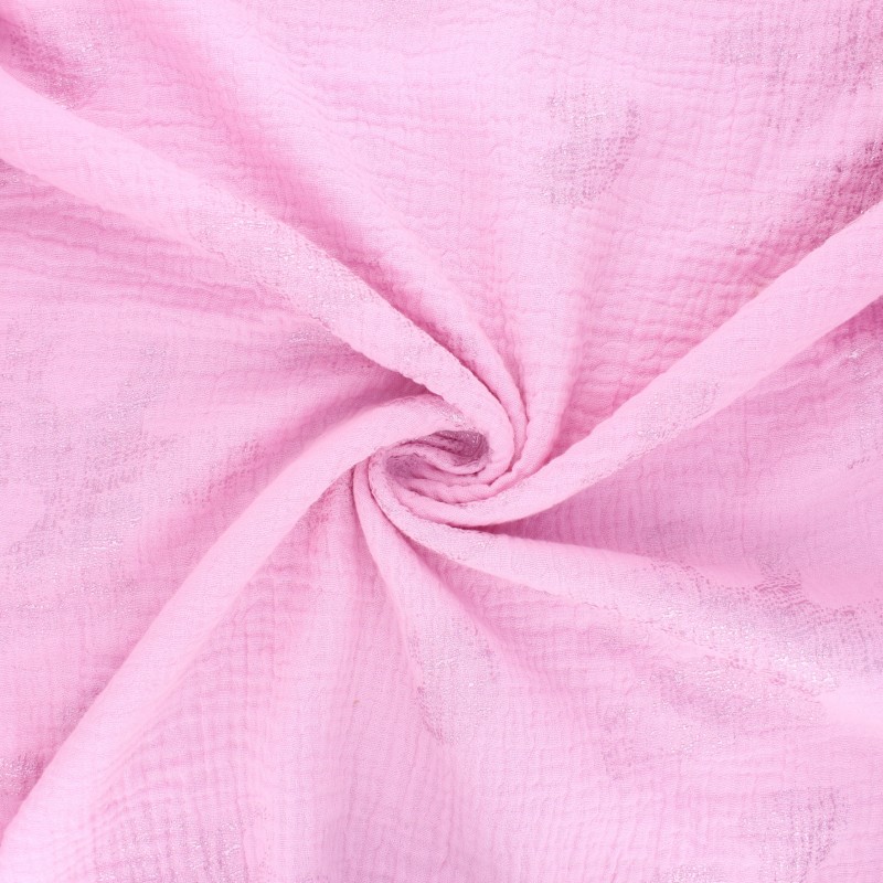 Rico Design double gauze cotton fabric light pink Transformation C MPM