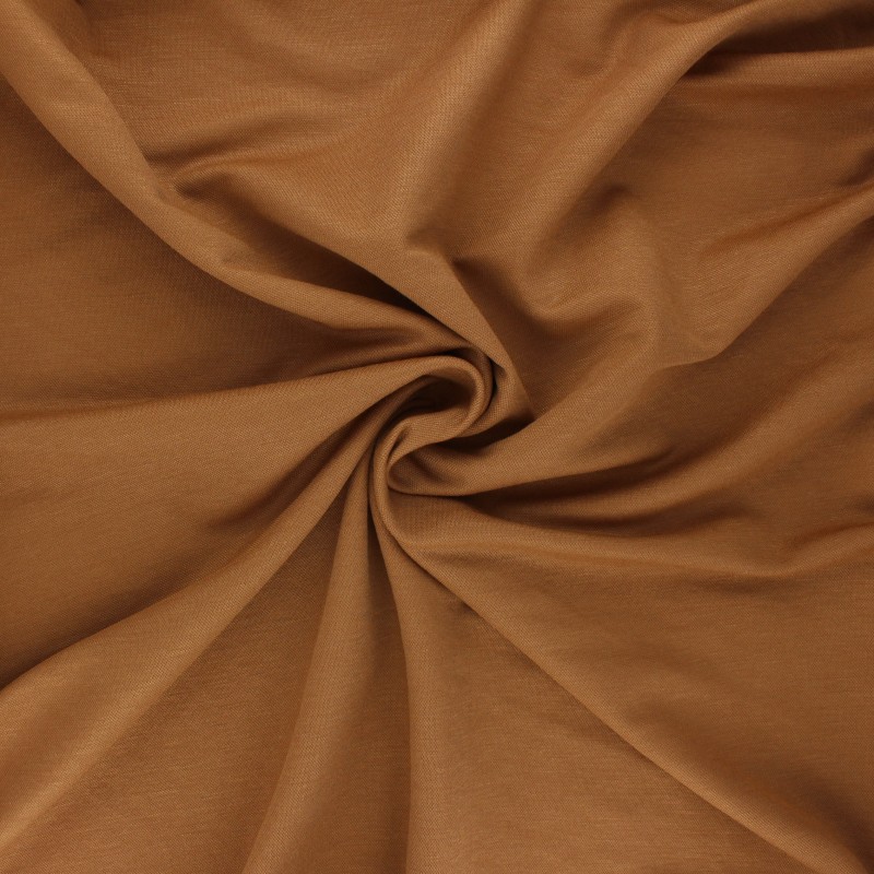 Tissu piqué viscose marron camel Ma Petite Mercerie