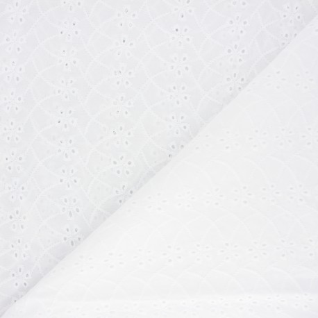 Openwork cotton voile fabric - raw Woodley x 10cm
