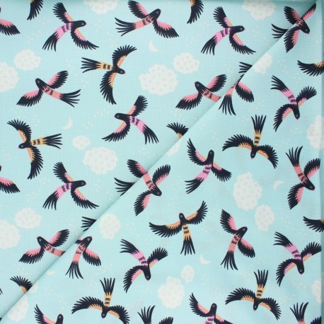 Tissu coton Cloud9 Tropical garden - Parrot play x 10 cm