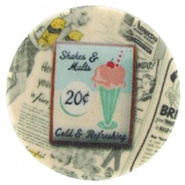 Bouton recouvert Glace