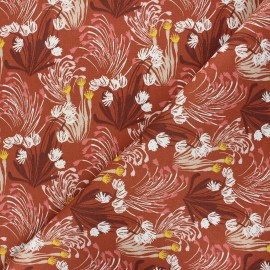 Twill cotton canvas fabric - rust Danube x 10cm