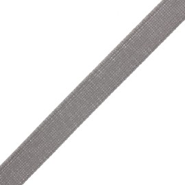 Sangle polyester lurex 30 mm - taupe/argent