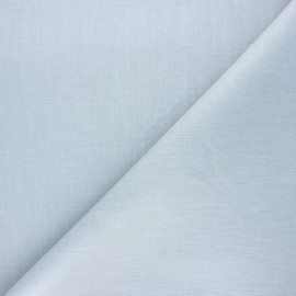 Coated washed linen fabric - smoke blue x 10cm