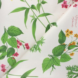 Oilcloth fabric - raw Floralia x 10cm