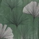 Oilcloth fabric - green Gingko leaf x 10cm