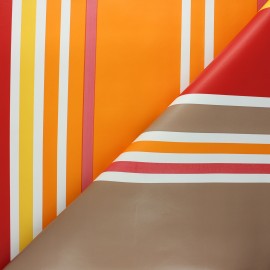 Oilcloth fabric - orange Mimizan x 10cm