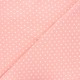 Tissu coton lavé Petit coeur - rose clair x 10cm