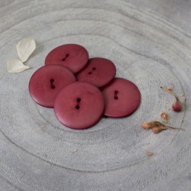 Palm Corozo Button - Amarante Atelier Brunette
