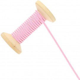 3 mm Cotton Braid Ribbon Roll - Light Pink