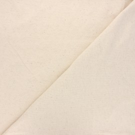 Mottled linen cotton jersey fabric - raw x 10cm