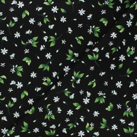 Tissu coton Timeless Treasures - Lemon flower - noir x 10cm