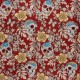 Tissu jacquard Vanité - rouge x 10cm