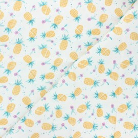 Dear Stella cotton fabric Summer lovin' - white Pineapple x 10cm