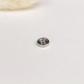 Metal button - silver Daniel