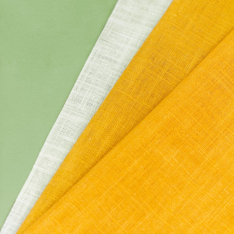 Plain ramie fabric mustard yellow MPM