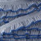 Flounced striped elastic - blue/white