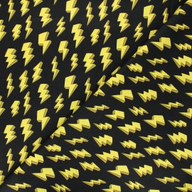 Cotton fabric - Lightning bolts Superheroes wear masks x 10 cm