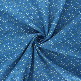 Poplin cotton fabric - navy blue Little bugs x 10cm