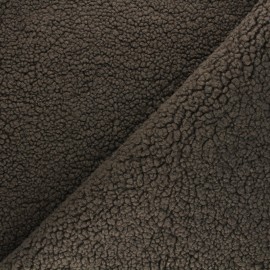 Sheep Fur fabric - brown Grande Ourse x 10cm