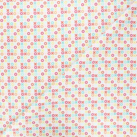 ♥ Coupon 100 cm X 110 cm ♥ Tissu coton Camelot Fabrics Bright Xoxo - blanc