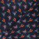 Cotton Camelot Fabrics - night blue  Justice League Boy heroes x 10cm