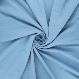 Tissu jersey viscose uni - bleu clair x 10 cm