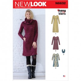 Jumper Dress Sewing Pattern for Woman - New Look 6632