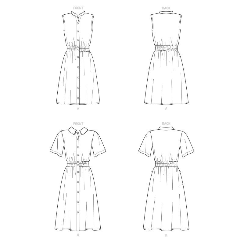 Shirt Dress Sewing Pattern for Woman New Look 6651