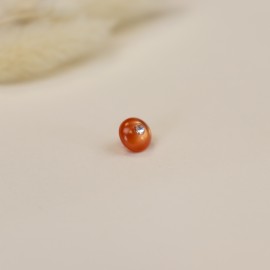 11 mm polyester button - orange Frizzy