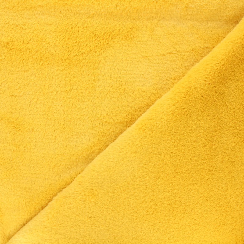 Faux fur fabric yellow Calista Ma Petite Mercerie