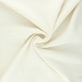 Tissu double gaze de coton MPM - écru x 10cm