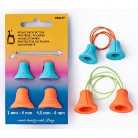 A pack of 2 double pointed needle protector - assorted