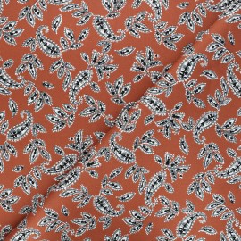 Elastane gabardine fabric By Penelope® - ginger red Tikkama x 10cm