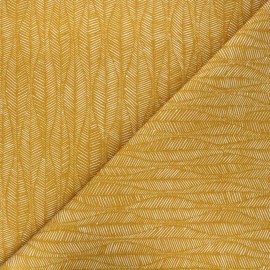 Cotton canvas fabric Thevenon - gold Leaf x 10cm