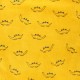 Poppy terry-cloth jersey fabric - yellow mustard Little dino's x 10cm
