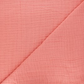 Plain bamboo triple gauze fabric - soft pink x 10cm