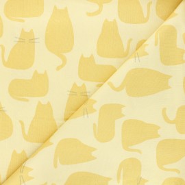 Andover Fabrics cotton fabric - yellow Whiskers x 10cm