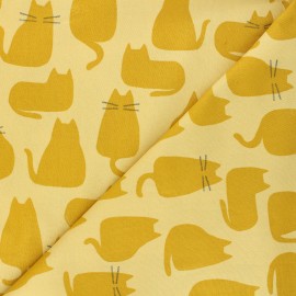Andover Fabrics cotton fabric - mustard yellow Whiskers x 10cm