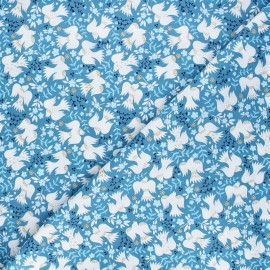 Tissu coton Dashwood Studio Starlit hollow blue - Birds bleu x 10cm