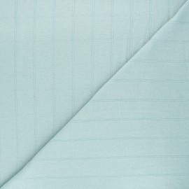 Plain double jersey muslin fabric - celadon x 10cm