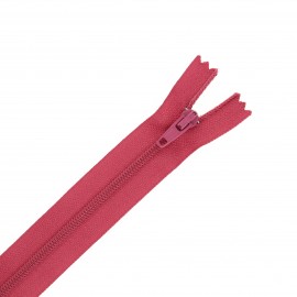 Nylon zipper - fig pink