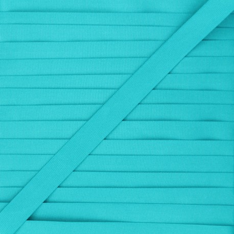 Satiny Grosgrain aspect Braid Trimming 16 mm - turquoise