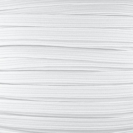 Facemask elastic - White x 1m