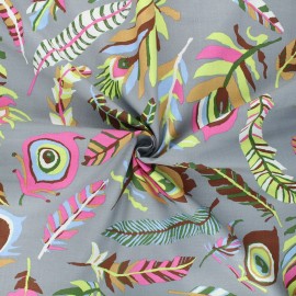 Kaffe Fassett cotton poplin fabric - grey Tickle my fancy x 10cm