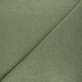 Fibre Mood Ribbed knitted fabric - olive green Didi x 10 cm