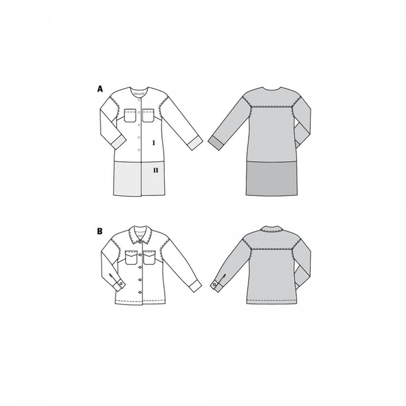 Jacket and coat sewing pattern Burda Style n°6069 Ma Petite Mercerie