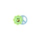 Iron-on patch Hippie flower - green