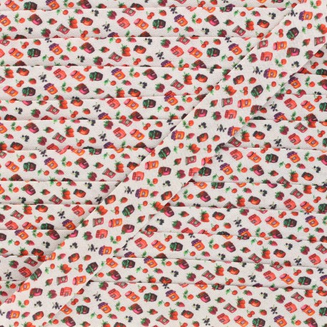 20 mm cotton bias binding - beige Confiture x 1m